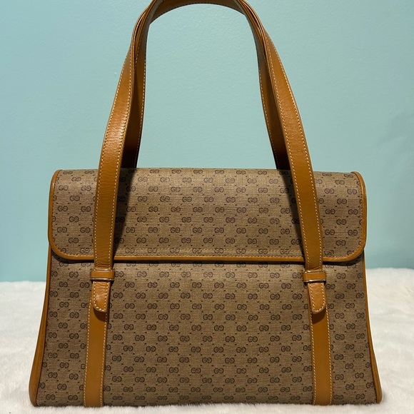 Authentic Gucci Vintage Shoulder Bag in leather and PVC materials. Pre-owned - Picture 6 of 12